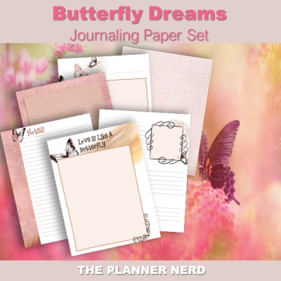 Butterfly Dreams Journaling Paper Set