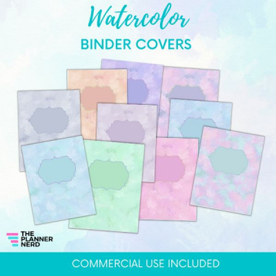 Watercolor Binder Covers