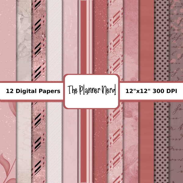 Pretty Mauve Digital Paper Pack
