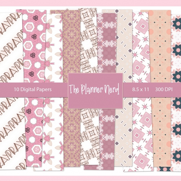 Pink Polish Digital Paper Pack