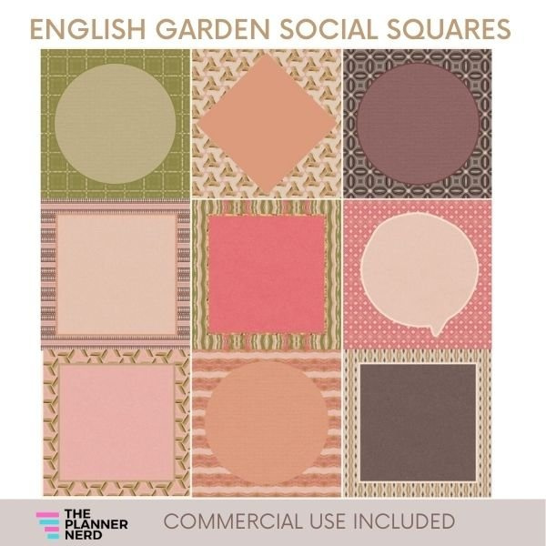 English Garden Square Frames