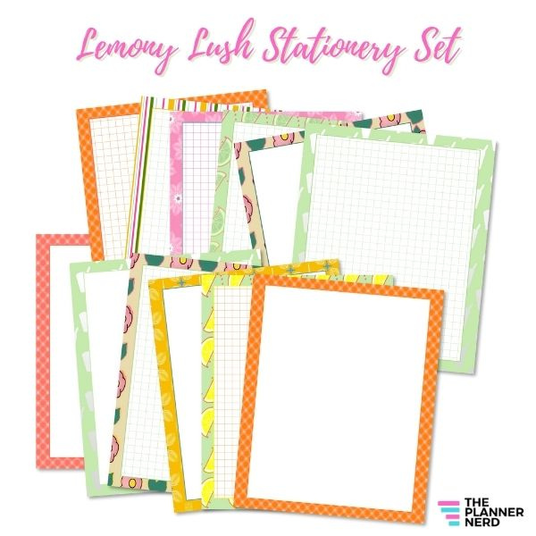 Lemony Lush Stationery Set