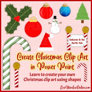 Christmas clipart designed in PowerPoint