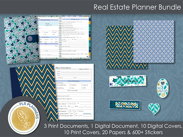 Print and digital planner for the real estate niche
