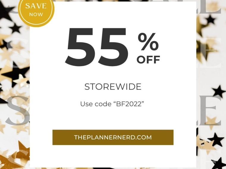 Get 55% off The Planner Nerd Shop