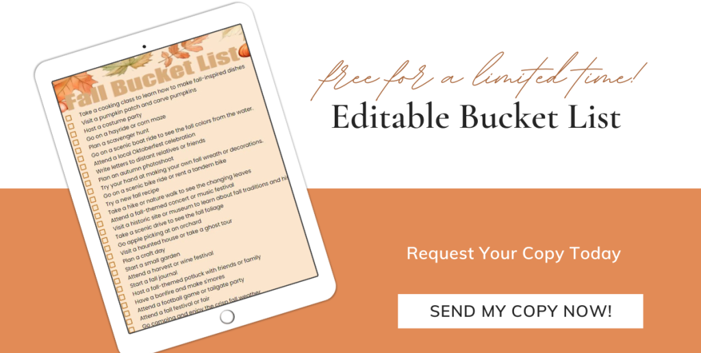 Editable Family friendly bucket list freebie